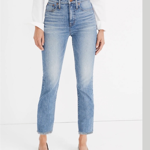 Madewell Women's Straight Leg Blue Jeans - Picture 3 of 11